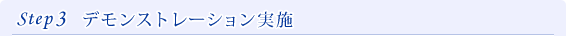 Step3 デモンストレーション実施